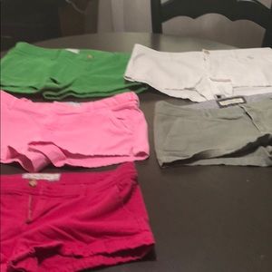 5 pair Abercrombie shorts size 8